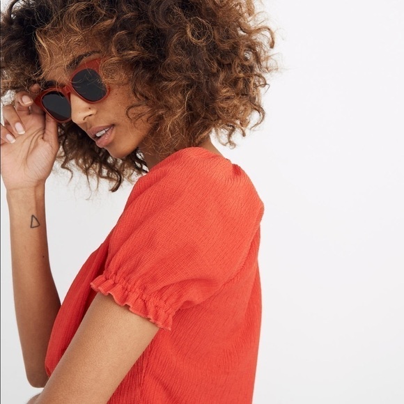 NWT Madewell Texture & Thread Peasant Top XXS - Picture 3 of 5